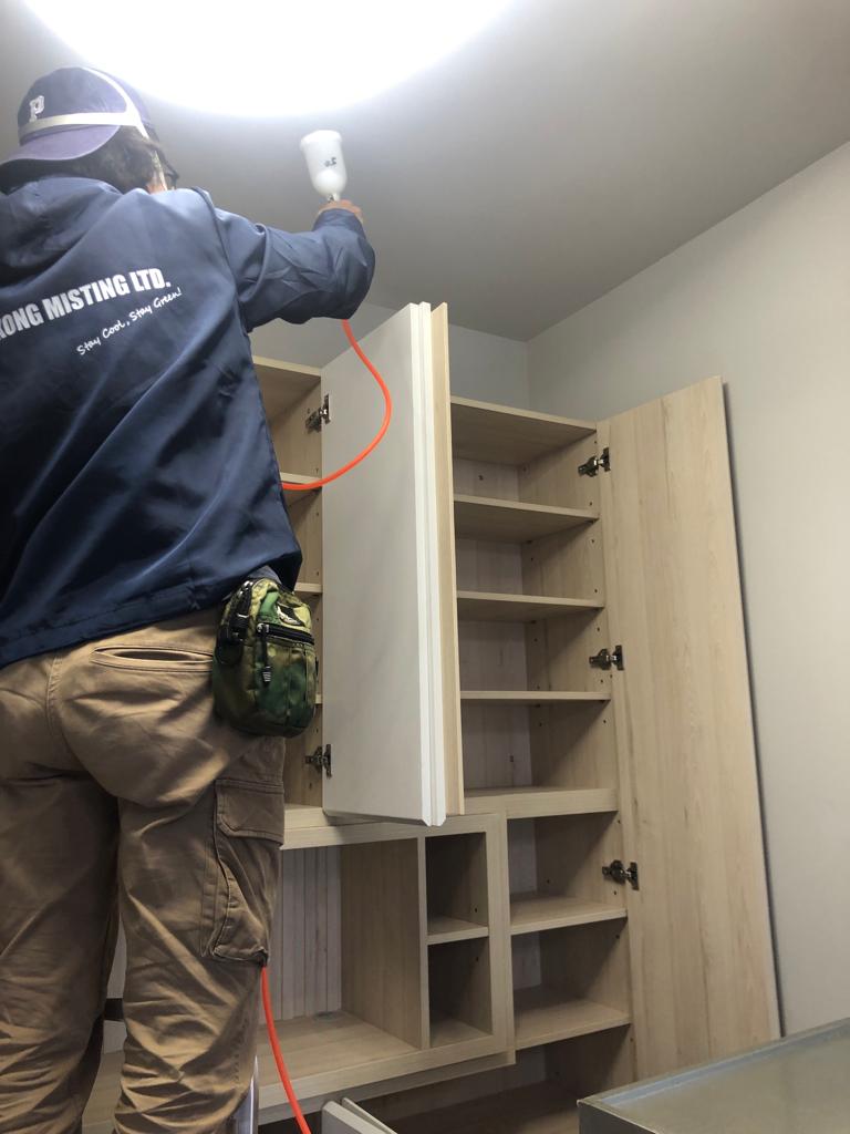 港潔儲物櫃除甲醛噴塗工作實照